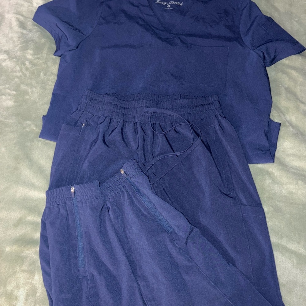 Navy Blue Women's Scrub Set